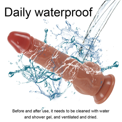 Telescopic Vibrating Thrusting Realist Dildo Phụ nữ thủ dâm với cốc hút nước nóng dương vật điều khiển từ xa
