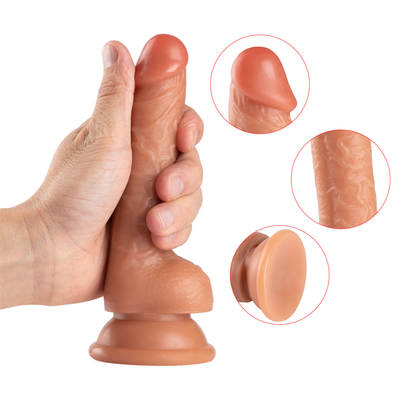 Vật liệu Dildo Sex Toy Liifelike với Strong Suction Cup Được làm từ PVC khỏe mạnh và an toàn cho phụ nữ 8 Inch Latex Custom OEM C